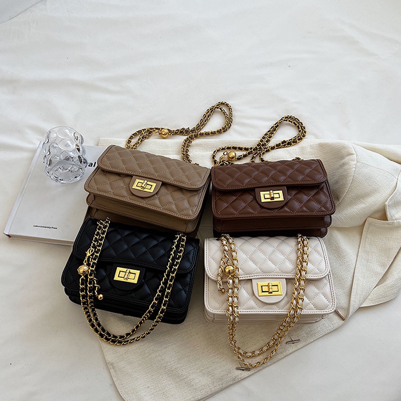 Túi Đeo Chéo Hình Vuông Nhỏ Đính Kim Cương Giả Dễ Phối Đồ Thời Trang Cho Nữ