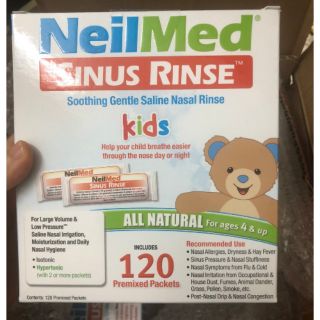 (Có bill) Muối rửa mũi NEILMED SINUS RINSE dành cho trẻ em (hàng nội địa Mĩ)