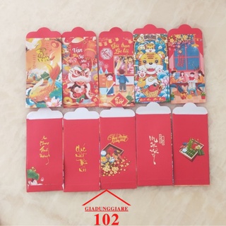 Combo 10 lì xì truyền thống năm mới 2021- Bao lì xì chúc mừng năm Tân sửu