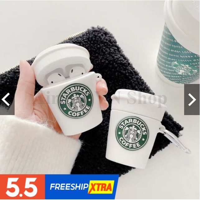 Case airpod 1/2/Pro ly StarBucks - Vỏ bảo vệ bao đựng tai nghe airpod 1/2 / airpod pro