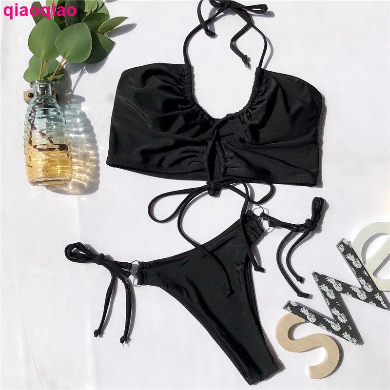 Bộ Bikini Màu Trơn Kiểu Âu Mỹ Thời Trang 2020 Cho Nữ | BigBuy360 - bigbuy360.vn