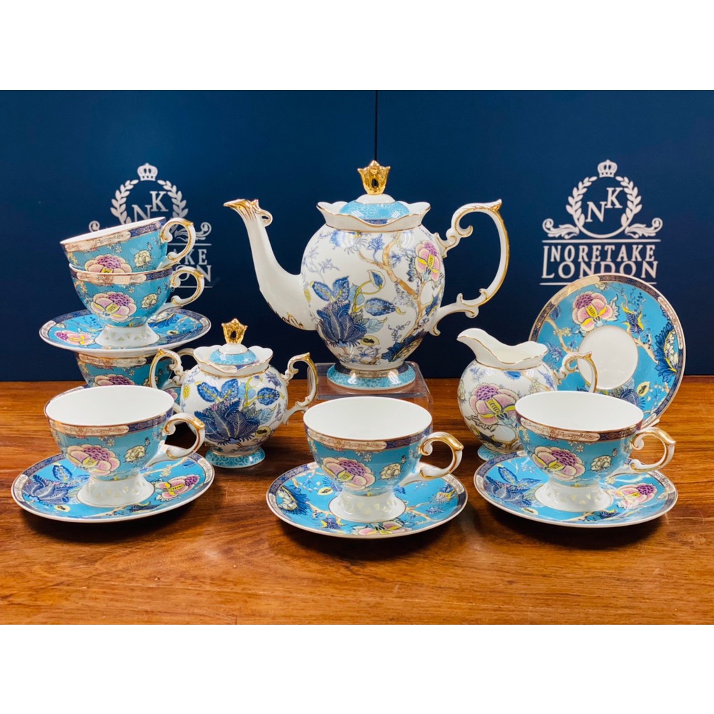 Bộ Ấm Pha Trà Sứ Xương. Bộ tách pha trà sứ xương cao cấp kèm hộp quà tặng vali.