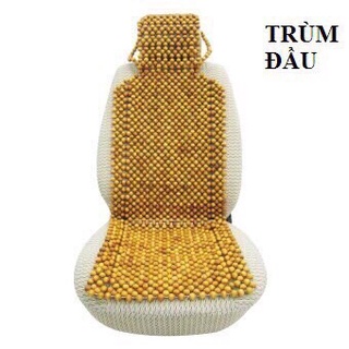 Lót ghế hạt gỗ thông to cao cấp cho ô tô, tựa lưng ghế hạt gỗ thông to cao cấp cho ô tô