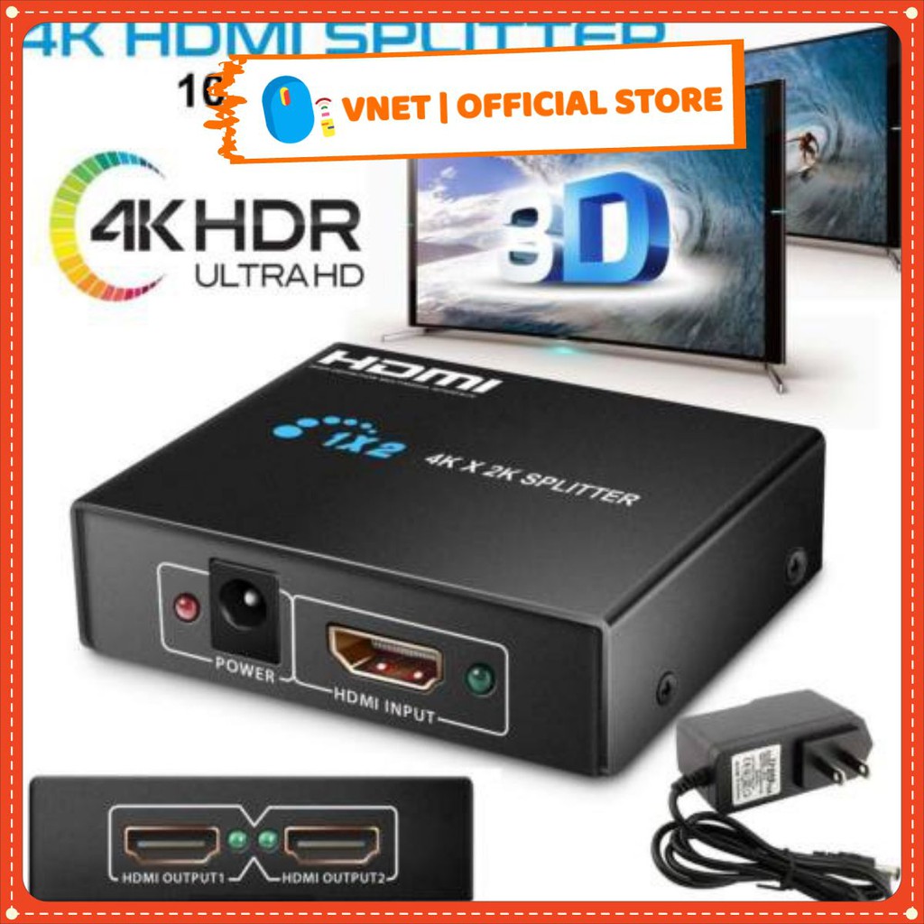 [Loại 1] Bộ chia HDMI 1 ra 2 cho hình ảnh, âm thanh sắc nét