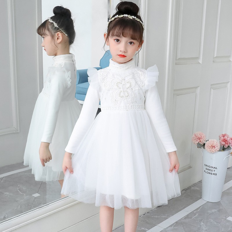 Váy lót nhung cho bé gái Đầm dáng xòe xinh xắn full size Beeshop D20206