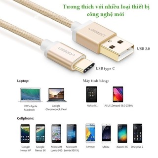 Dây USB 2.0 sang Type-C 1M Ugreen 20860