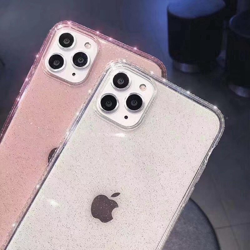 Ốp Điện Thoại Mềm Chống Sốc Đính Đá Lấp Lánh Cho iPhone 12 Pro Max 12 Mini 11 Pro Max X XS Max XR 6 7 8 6S Plus