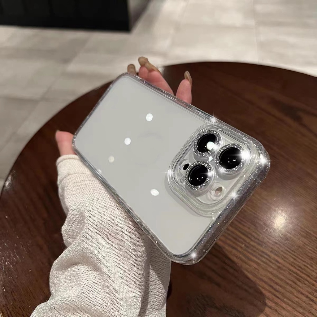 Ốp Điện Thoại Cứng Chống Sốc Phối Kim Tuyến Lấp Lánh Cho iPhone 14 plus 13 12 11 Pro max