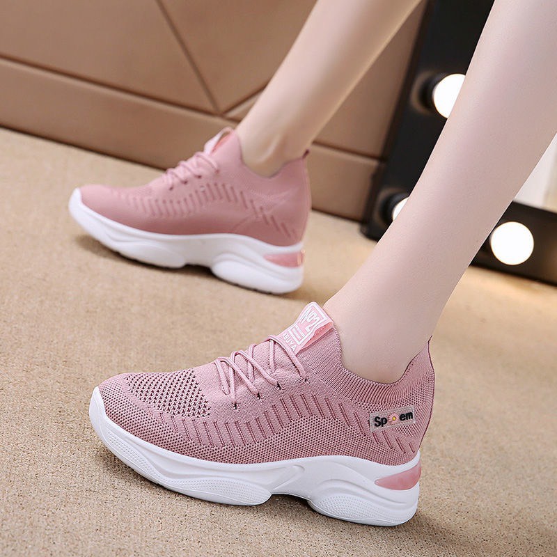 [Mã FAGREEN245 giảm 10% tối đa 30k đơn từ 99k] Giày Thể Thao Nữ Độn Đế Cổ Chun SPEM, Giày Nữ Thời Trang G 131 | BigBuy360 - bigbuy360.vn