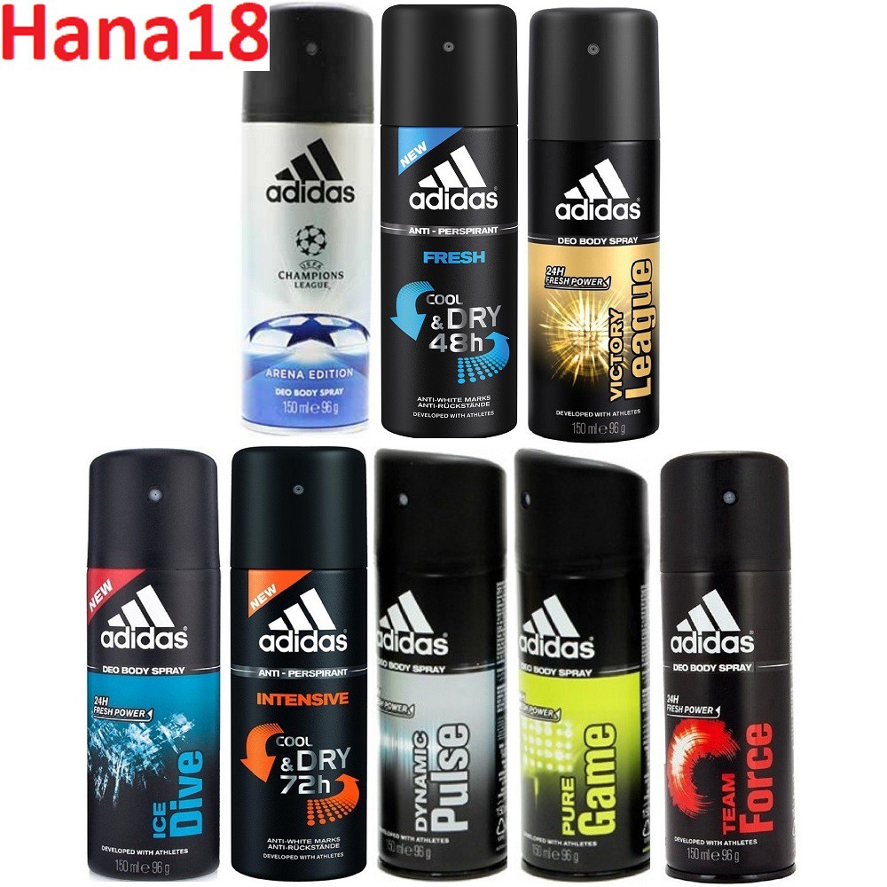 Xịt Khử Mùi Toàn Thân Adidas 150ML Hana18 cung cấp hàng 100% chính hãng