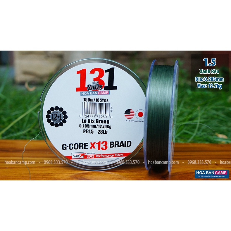 Dây Dù Sufix 131 PE 150m/300m