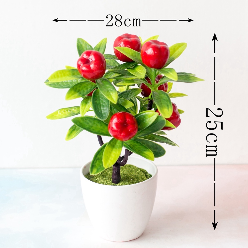 Chậu cây nhân tạo chất liệu nhựa sống động như thật độc đáo trang trí đám cưới