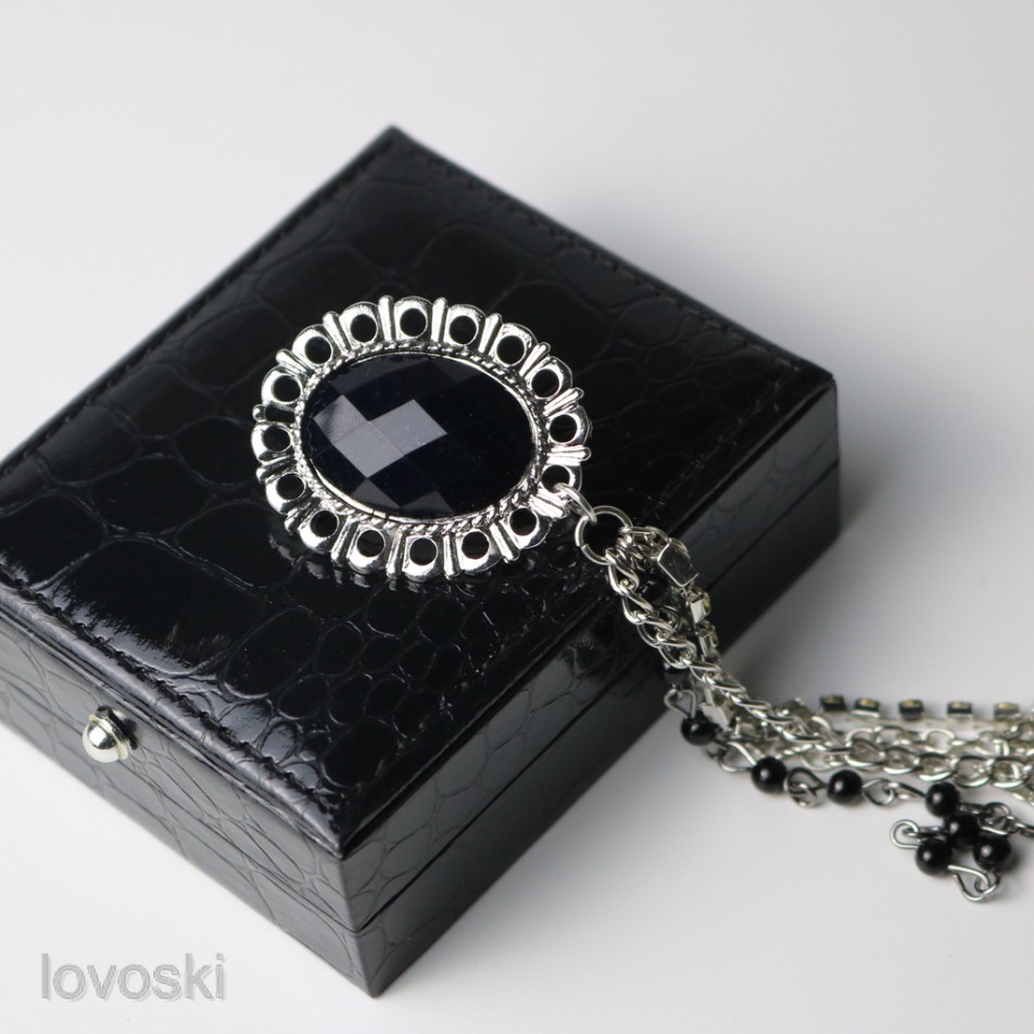 Trâm Cài Áo Màu Đen Đính Đá Sang Trọng Cho Nam