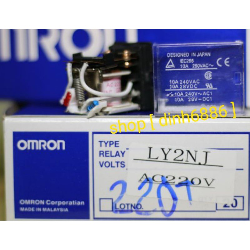 Relay, rơ le 8 chân to Omron  LY2N - 220V