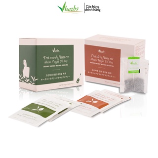 COMBO 4 HỘP ( 2 HỘP TRÀ XANH + 2 HỘP TRÀ ĐEN) TÚI LỌC VHERBS