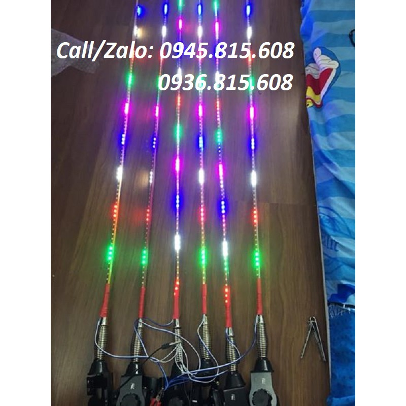 [COMBO] 2 Râu ăng ten led nháy 7 màu dài 1 mét. Đèn led trang trí ô tô