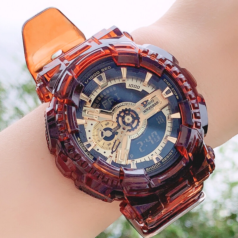 Viền Cao Su TPU + Dây Đeo Cho G-SHOCK GA-100 GA-110 GA-120 GD-100 GD-110 GD-120 GLS-100 GAX-100 GA-140 Cùng Một Phong Cách, Dây Đeo Thể Thao Chống Nước Cho Nam Và Nữ Phụ Kiện Vòng Đeo Tay Dây Đồng Hồ Màu Kẹo Chuyển Sắc