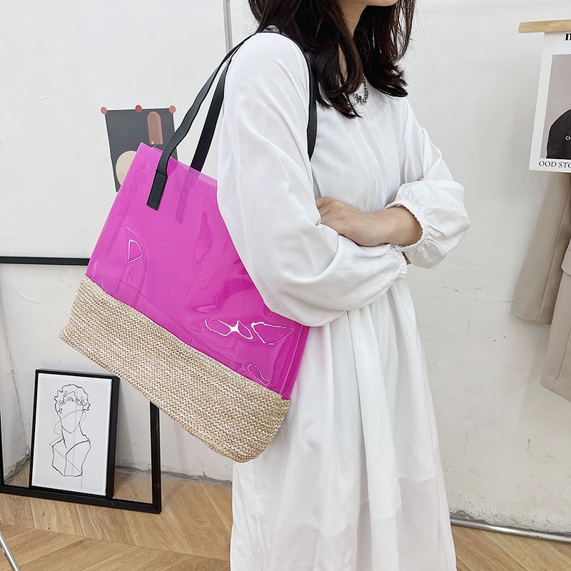 Túi Xách Tay/Đeo Vai Bằng PVC Trong Suốt Thời Trang Mùa Hè Phong Cách Hàn Quốc 2022 Dành Cho Mẹ Bỉm Sữa