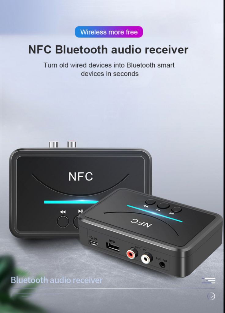 Thiết Bị Thu Phát Bluetooth 5.0 Jack 3.5mm Aux Hifi Cho Loa Xe Hơi