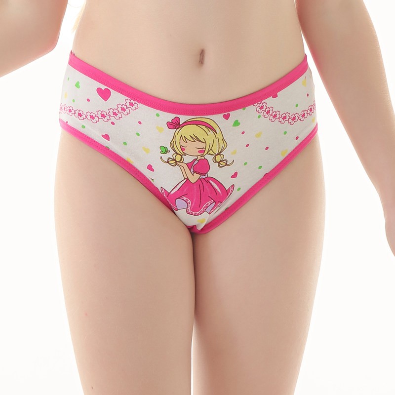 4 PCS In 1 Cute Kid Underwear Soft Cotton Baby Girl Panties Breathable High Quality Child Underpants Fit 3-12Y Kid Brief