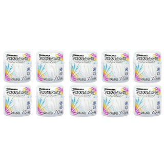 (Mua 10 tặng 1) Combo 10 hộp Tăm chỉ kẻ răng cao cấp Okamura (Nhật Bản) hộp 70 cây