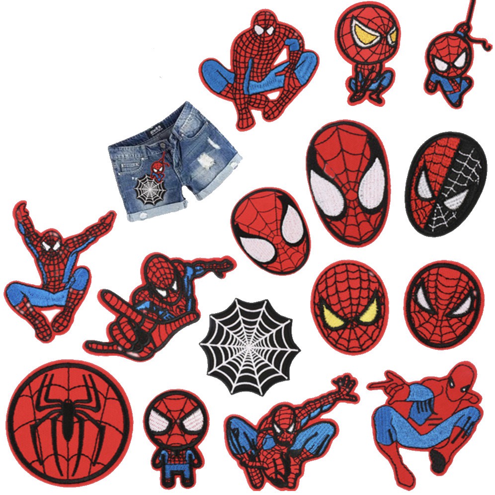 50 MẪU miếng DÁN ỦI quần áo bé TRAI mẫu giáo STICKER THÊU CAO CẤP CÓ SẴN KEO ỦI hình SPIDERMAN CAPTAIN BATMAN MARVEL