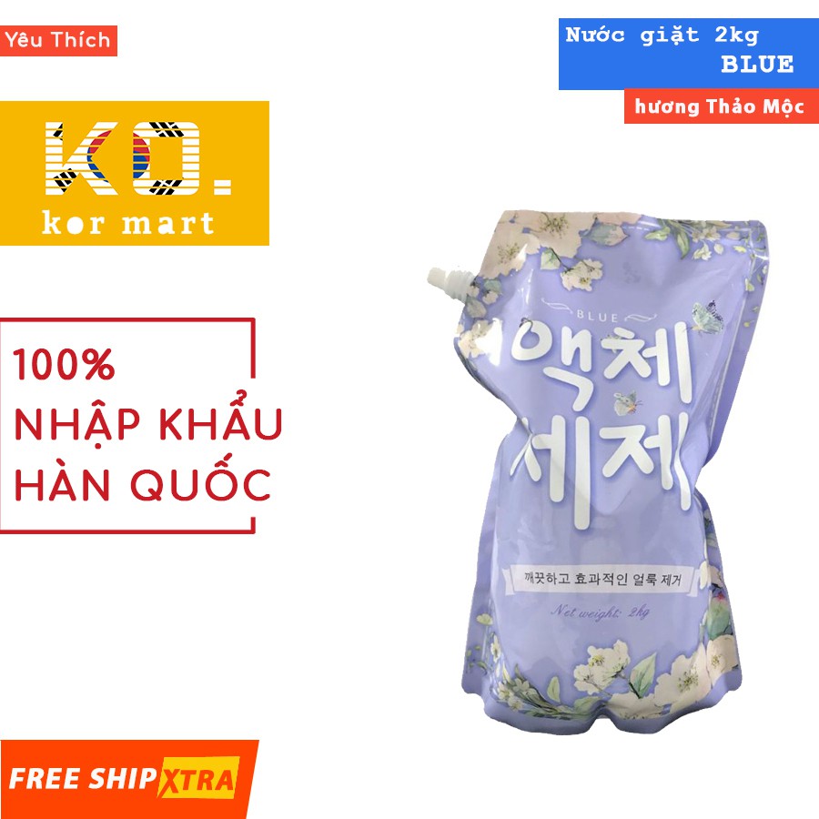 Nước giặt Blue FREE SHIP 2000 ml hương Thảo Mộc sản xuất theo công nghệ