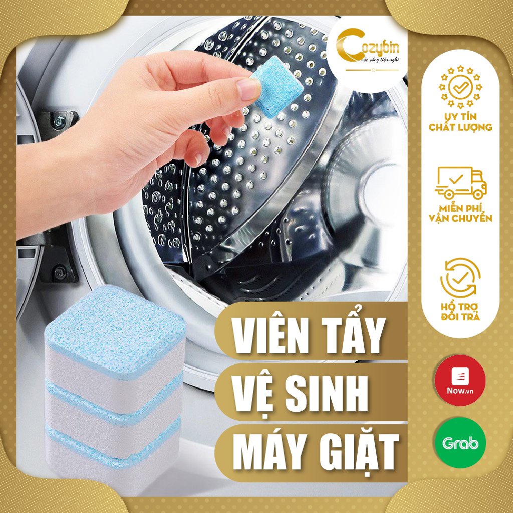 Viên Tẩy Lồng Máy Giặt COZYBIN Giúp Diệt Khuẩn Và Vệ Sinh Cặn Bẩn Ở Lồng Máy Giặt Hiệu Quả VTMG01