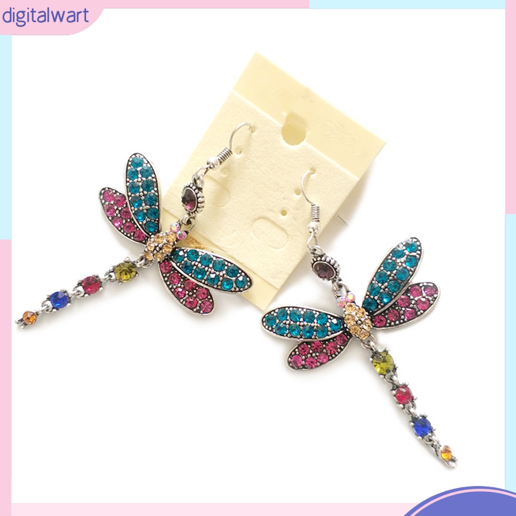 Hoa Tai Hình Chuồn Chuồn Đính Đá Phối Tua Rua Thời Trang Cho Nữ