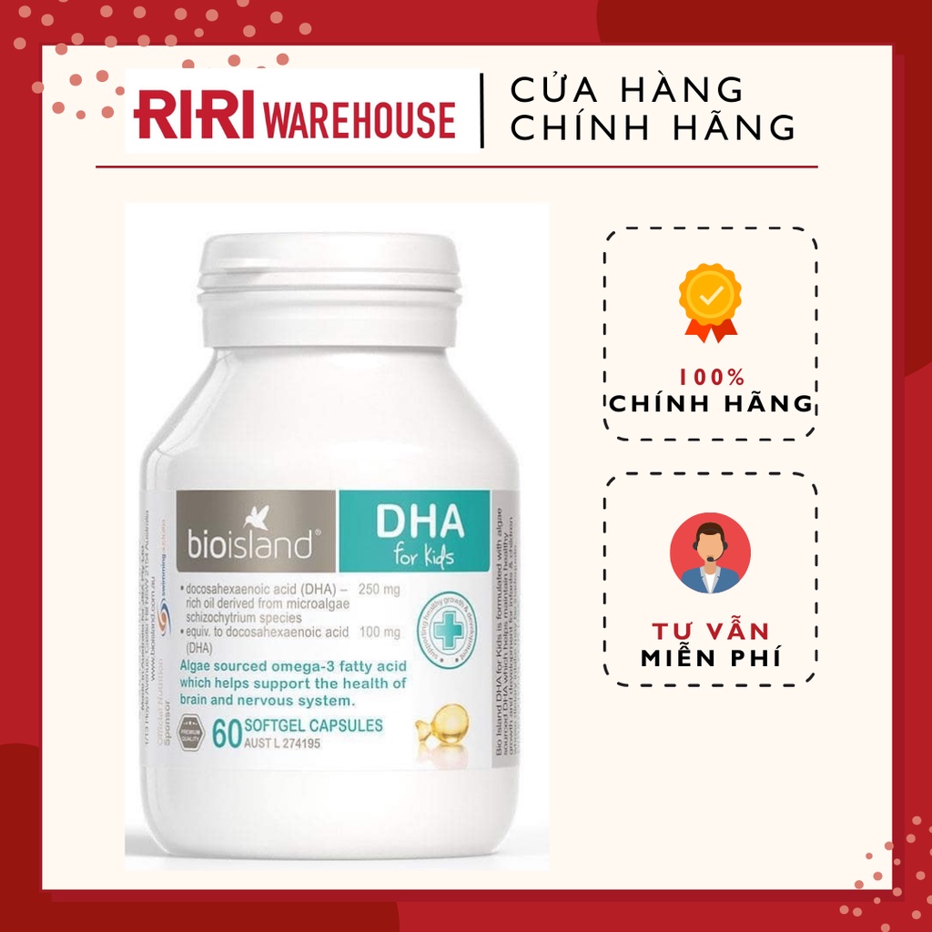 Viên uống bổ sung DHA cho bé hãng Bioisland Úc