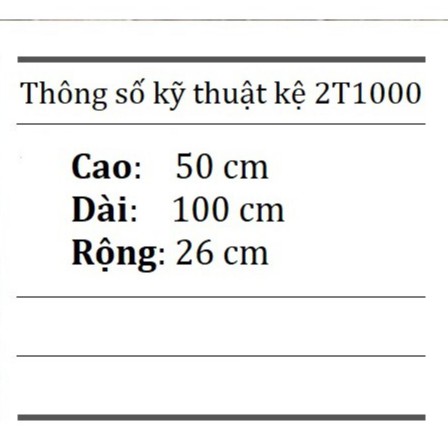 KỆ GỖ GIÀY DÉP 2 TẦNG - Dài 100cm - 2T1000