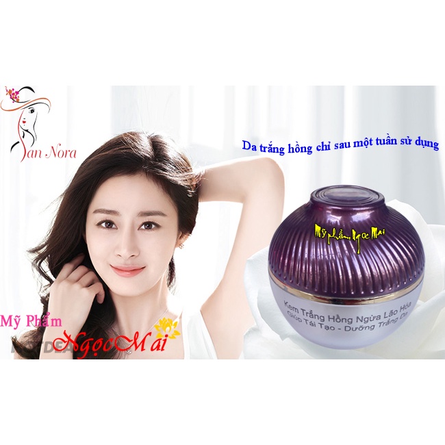 Kem trắng hồng ngừa lão hóa, Giúp tái tạo da, Dưỡng trắng da SAN NORA - 18g
