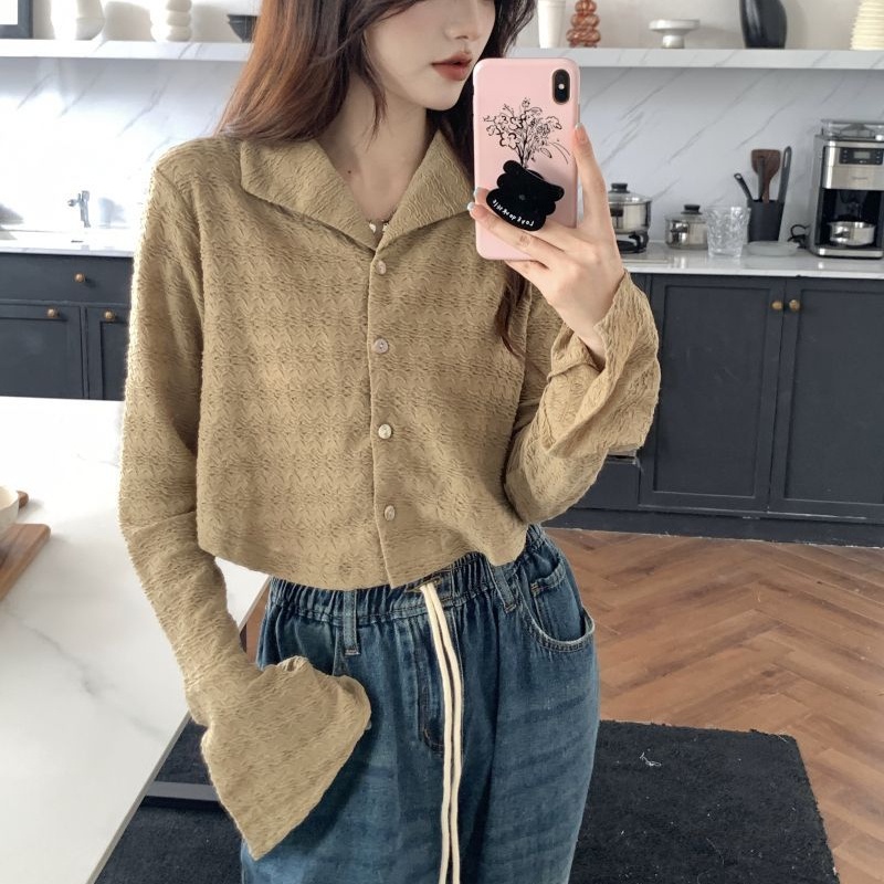 Phụ nữ mùa thu mới áo sơ mi dài tay rộng rãi phong cách hàn quốc thời trang khí chất áo khoác
