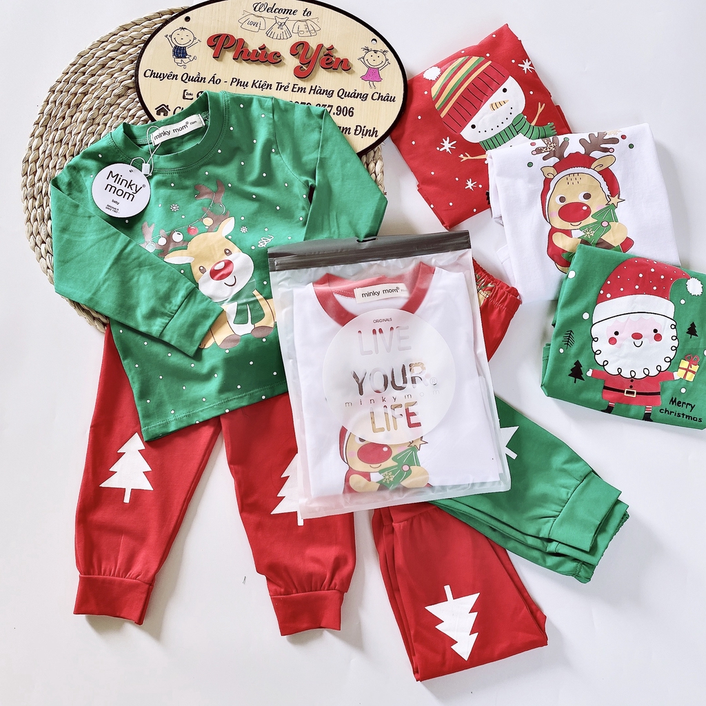 Bộ Dài Tay Noel Cho Bé Trai Bé Gái_Chất Cotton 100 % (SP001461 )