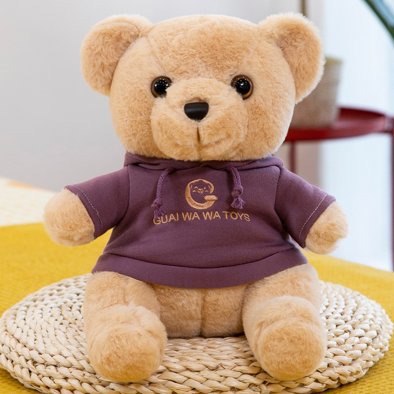 Gấu Teddy Nhồi Bông Mặc Áo Sweater Dễ Thương Cho Bé Gái