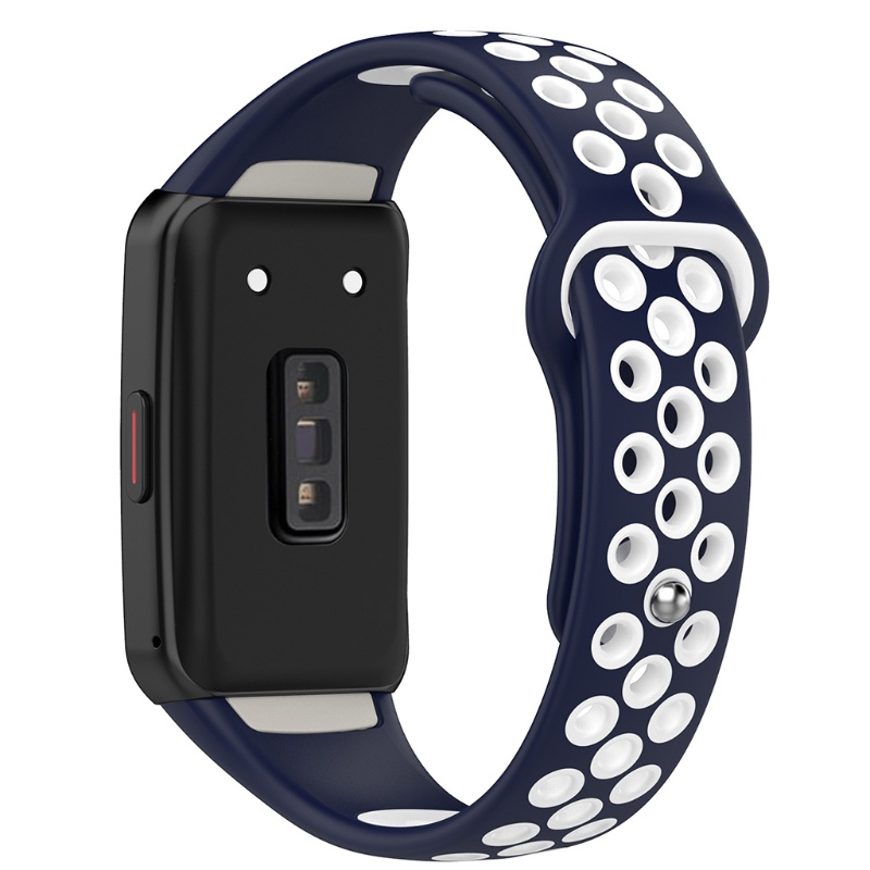 Dây Đeo Silicon Hai Màu Có Khóa Đảo Ngược Cho Đồng Hồ Thông Minh Band6