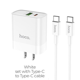 Bộ sạc nhanh 18w hoco c80 + cáp sạc type c - type c - bh 1 năm chính hãng - hưng long pc