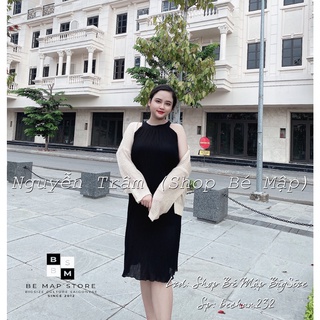Đầm yếm suông dập ly bigsize cao cấp 55-80kg