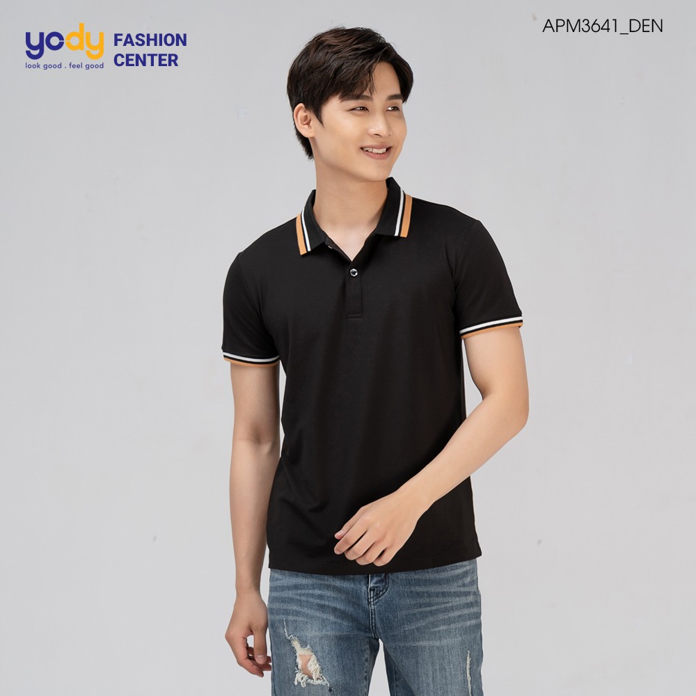 Áo polo nam YODY áo phông ngắn tay , thun có cổ  vải mềm mịn yody fashion APM3641