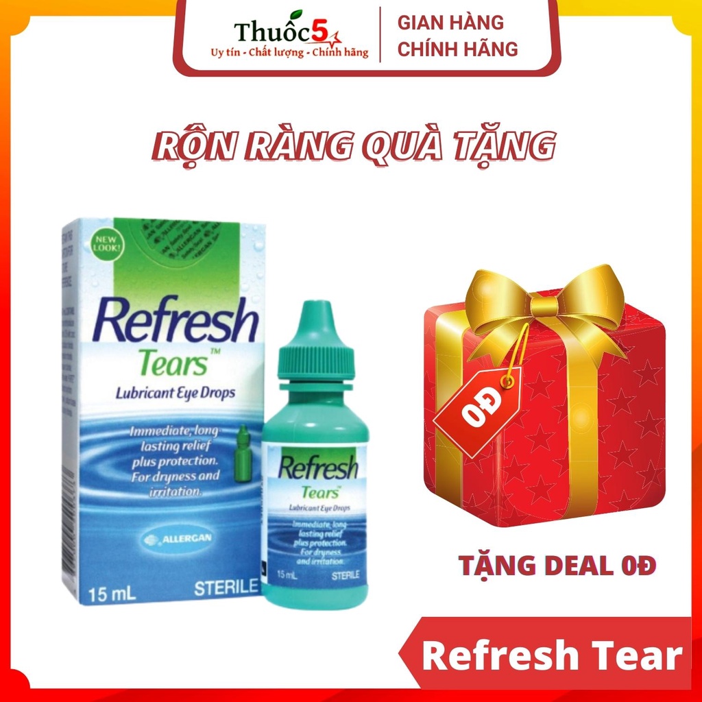 [GIÁ GỐC] Nhỏ mắt Refresh Tears Lubricant Eye Drops chai 15ml