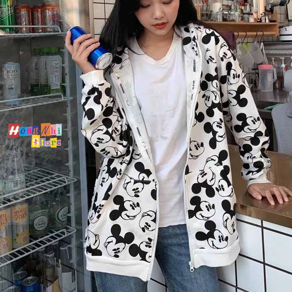 Áo Khoác Hoodie Zip 3D Oversize Ulzzang Unisex Loang Màu Họa Tiết Dáng Rộng - MM