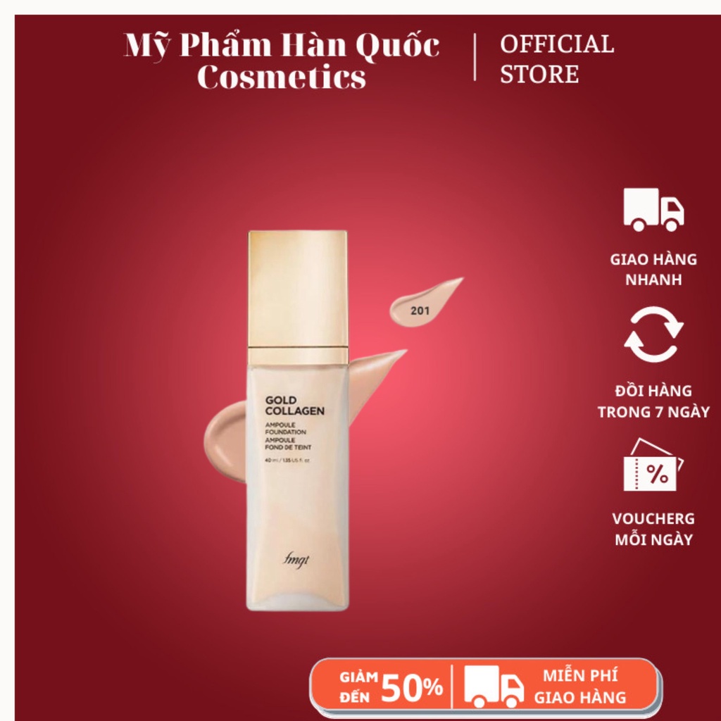 Kem Nền The Face Shop Gold Collagen Ampoule Foundation SPF 30