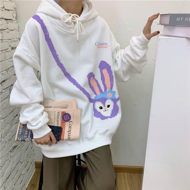 Áo hoodie nỉ unisex form rộng Túi Thỏ phong cách ulzzang Nam Anh 24