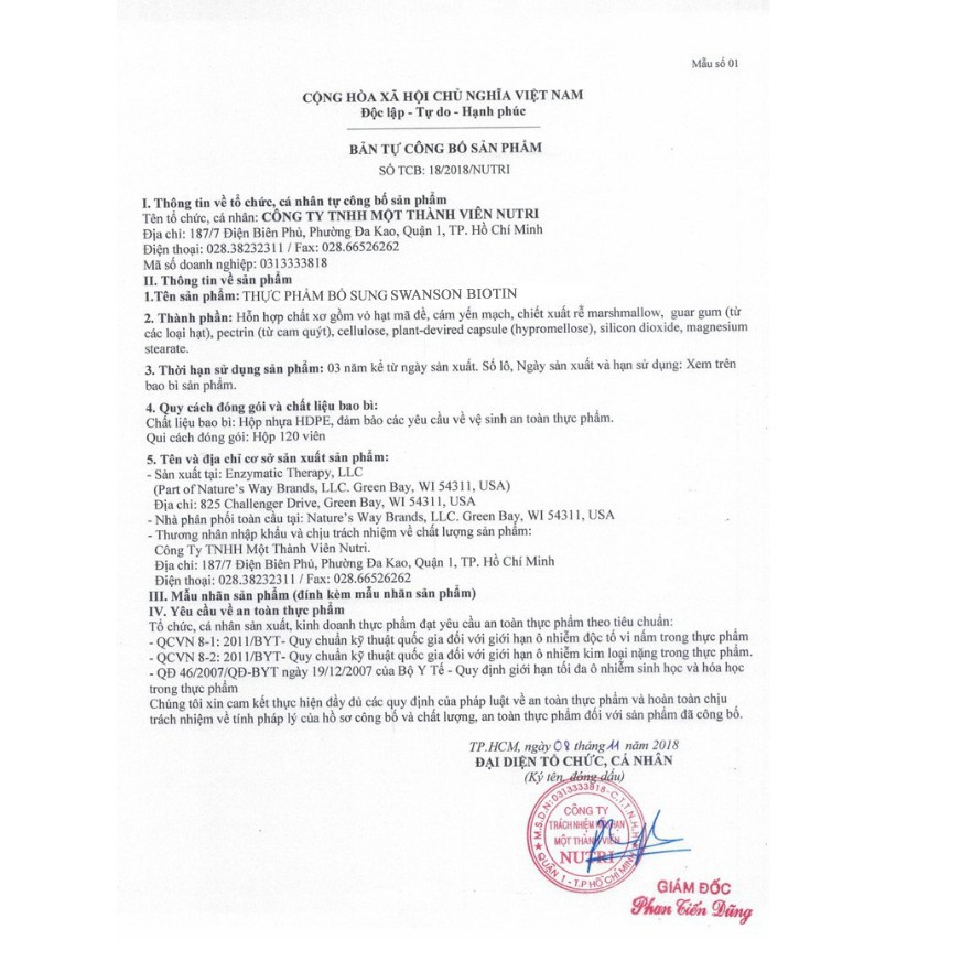 Biotin | Swanson Premium Biotin   | Nuôi Dưỡng Tóc Và Móng Chắc Khỏe - Chính Hãng nhập Mỹ