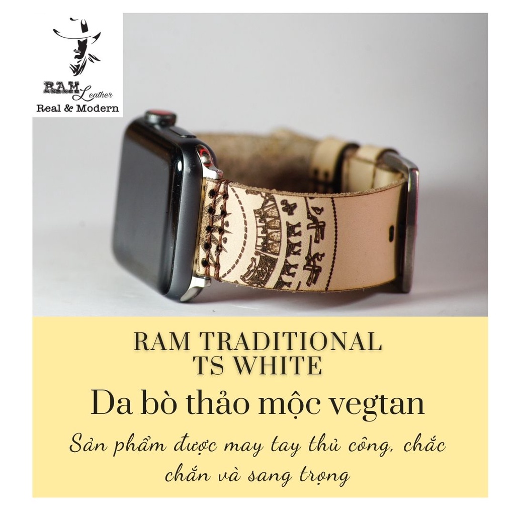 Dây đồng hồ RAM Leather vintage da bò Italia Vegtan Trống Đồng Việt Nam