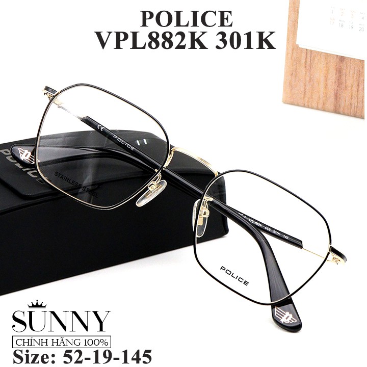 Gọng kính thời trang chính hãng Police VPL882K, thiết kế dễ đeo bảo vệ mắt
