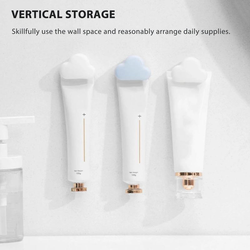 Kẹp Cố Định Kem Đánh Răng Hình Đám Mây Sáng Tạo Gắn Tường Không Để Lại Dấu Vết