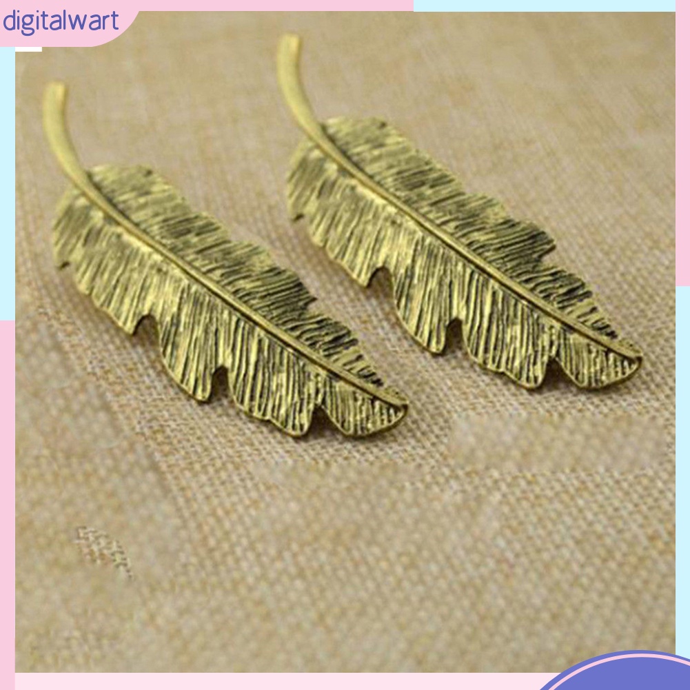 Kẹp Tóc Kim Loại Hình Chiếc Lá Vintage Cho Nữ