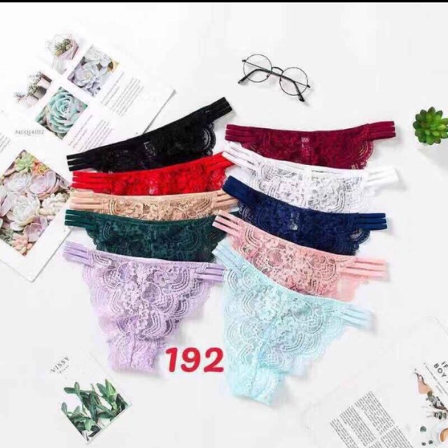 (192)combo 10 quần lót ren dây_ren mịn