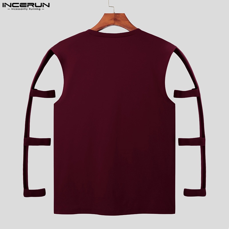 Áo nam INCERUN tay ngắn màu trơn thời trang